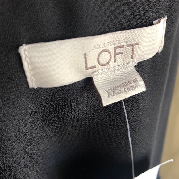 Loft Shimmer Metallic Pleated Skirt- Black - Picture 5 of 5